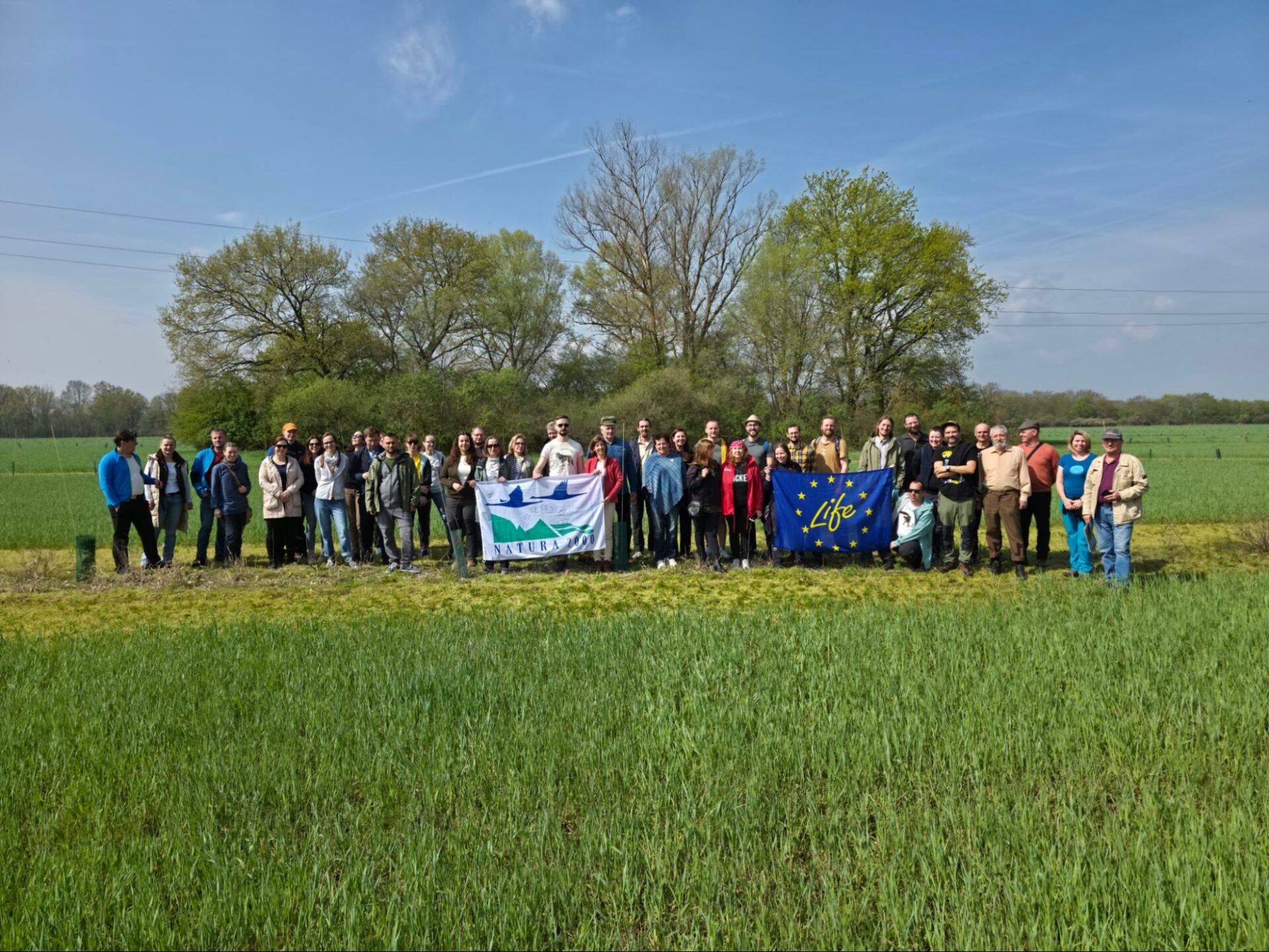 Field excursion at AGROLESFEST II, new alley cropping system established by Sanagro enterprise (photo by Petr Zapletal)